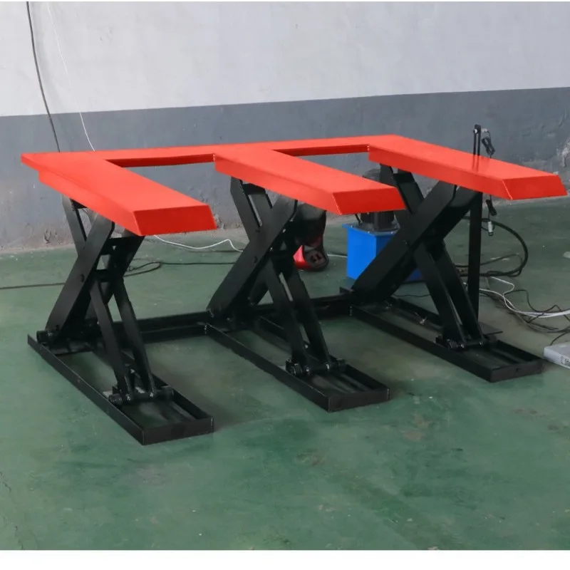 E Type Electric Hydraulic Lift Platform No Pit Foundation Auto Lift Woodworking Feeder Lifting Machine