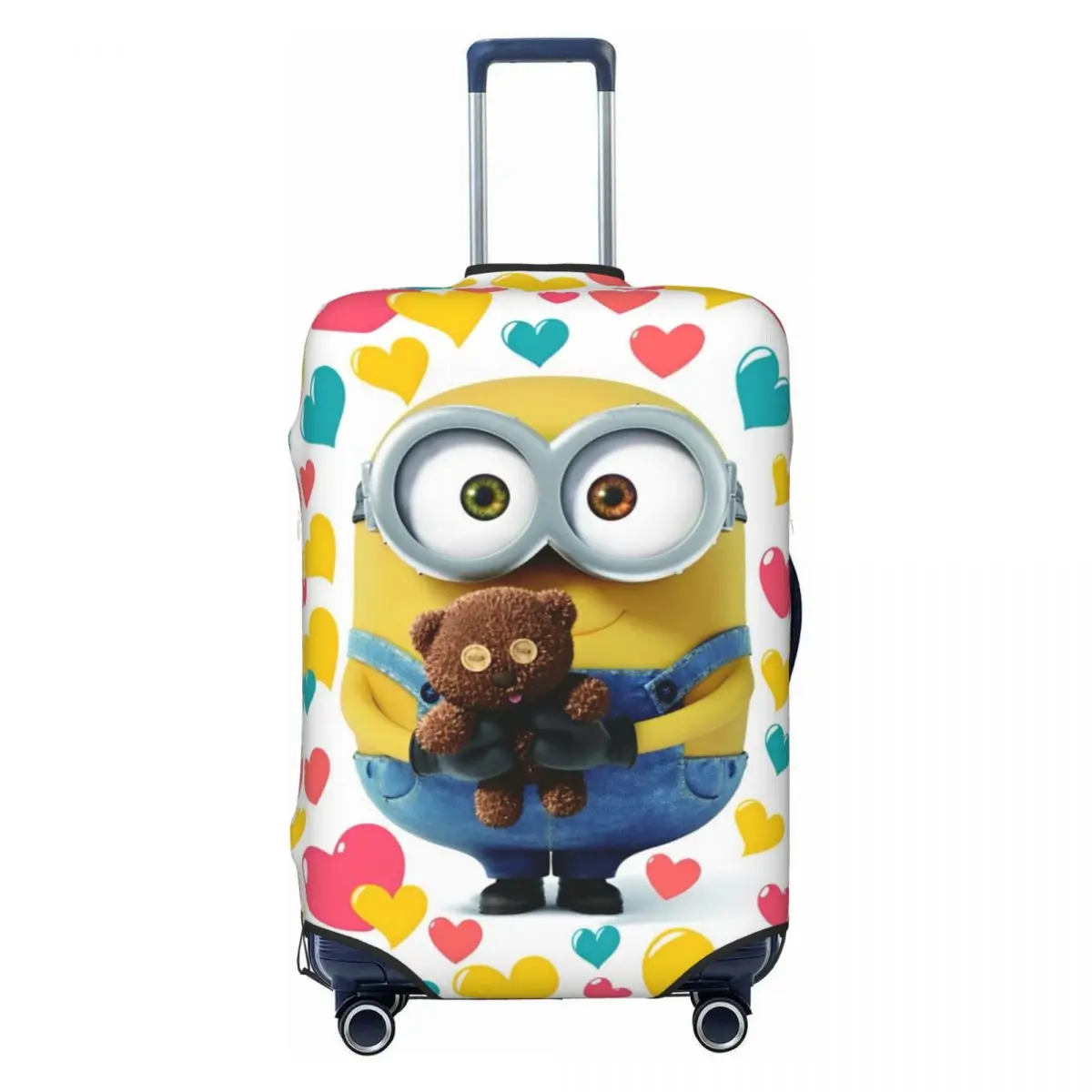 

Kawaii Despicable Me Minions Suitcase Cover Cartoon Practical Travel Protection Luggage Accesories Flight