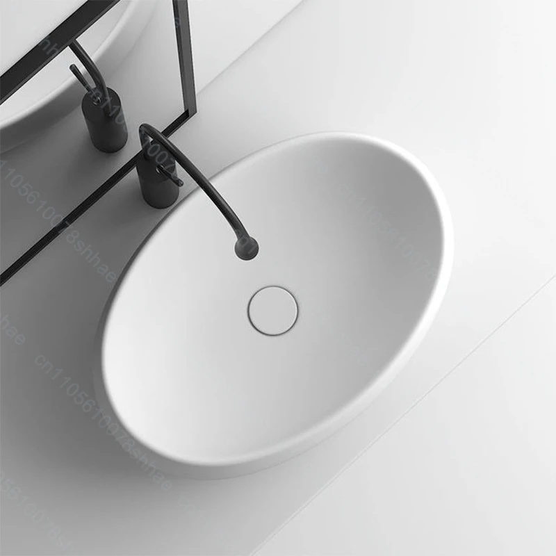 Modern Luxury Bathroom Vessel Sink Ceramic Vanity Basin with Drain Countertop Wash Bowl Basin Above Counter Artistic WashBasin