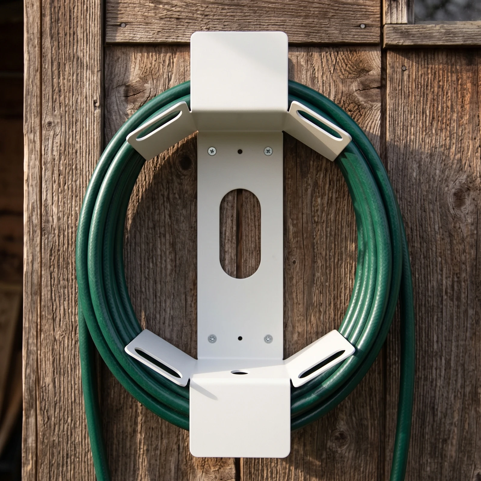 Space-Saving Organizer | Wall Mount Hose Rack, Heavy-Duty, Garden Hose Hanger, for Backyard