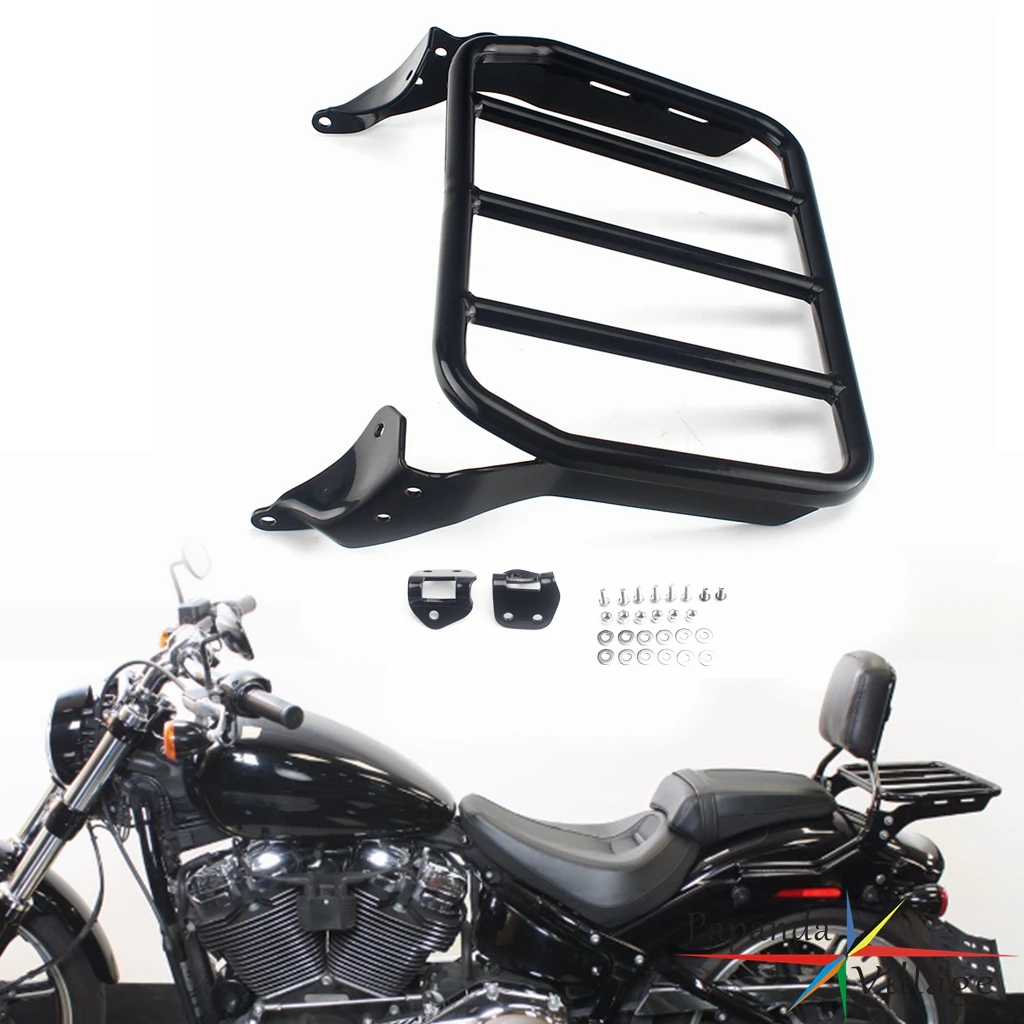 

Motorcycle Backrest Rear Luggage Holder Sissy Bar Rack For Harley Softial Breakout FXBR 114 FXBRS Fat Boy FLFB 114 FLFBS 2018-20