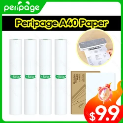 PeriPage Thermal A4 Paper for A40 Printer Quick Dry Long Time Storage Continuous Paper Roll Folded Thermal Paper Papel Termico