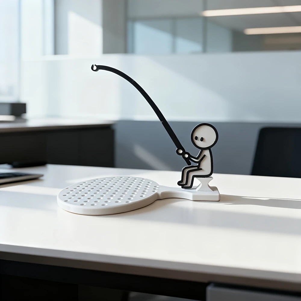 1pc Portable Fishing Man Tea Bag Holder Heat-Resistant Drip-Catching Coaster Tea Bag Fixing Clip Drip-Catching Home Decoration