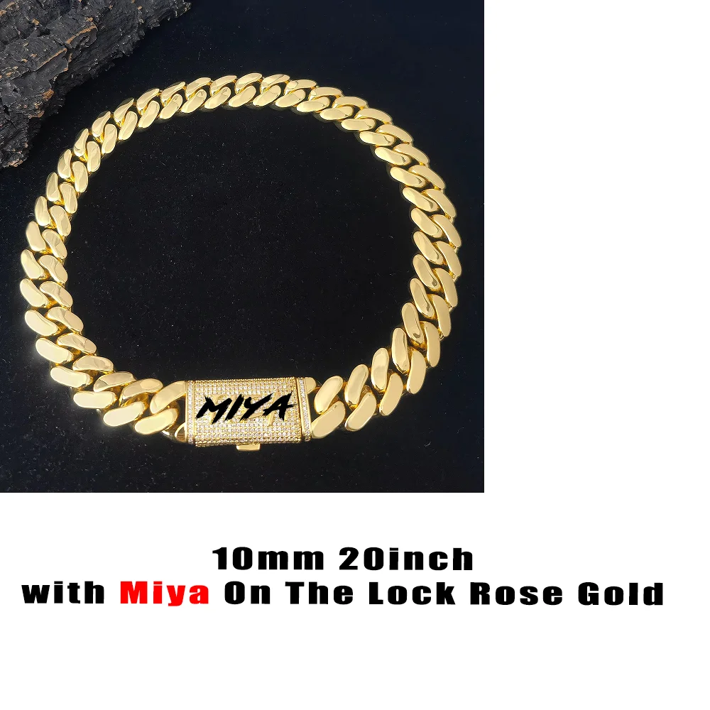 Hiphop ketting met op maat gemaakte letterlogo, zirkonia diamanten, veelhoekig, overdreven medaillon met persoonlijkheid.