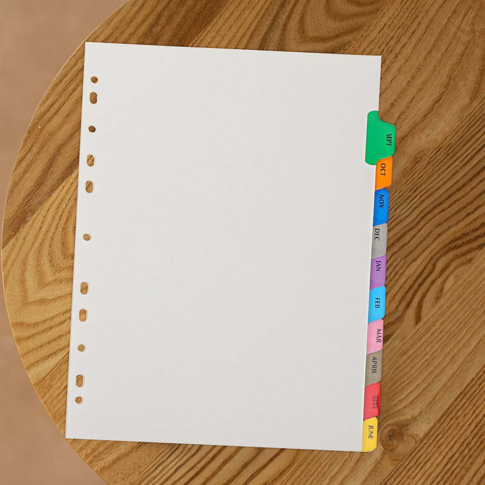 12 Sheets Binder Dividers with Tabs Detachable A4 Index Page Markers for Notebooks Reports Presentations File Organization