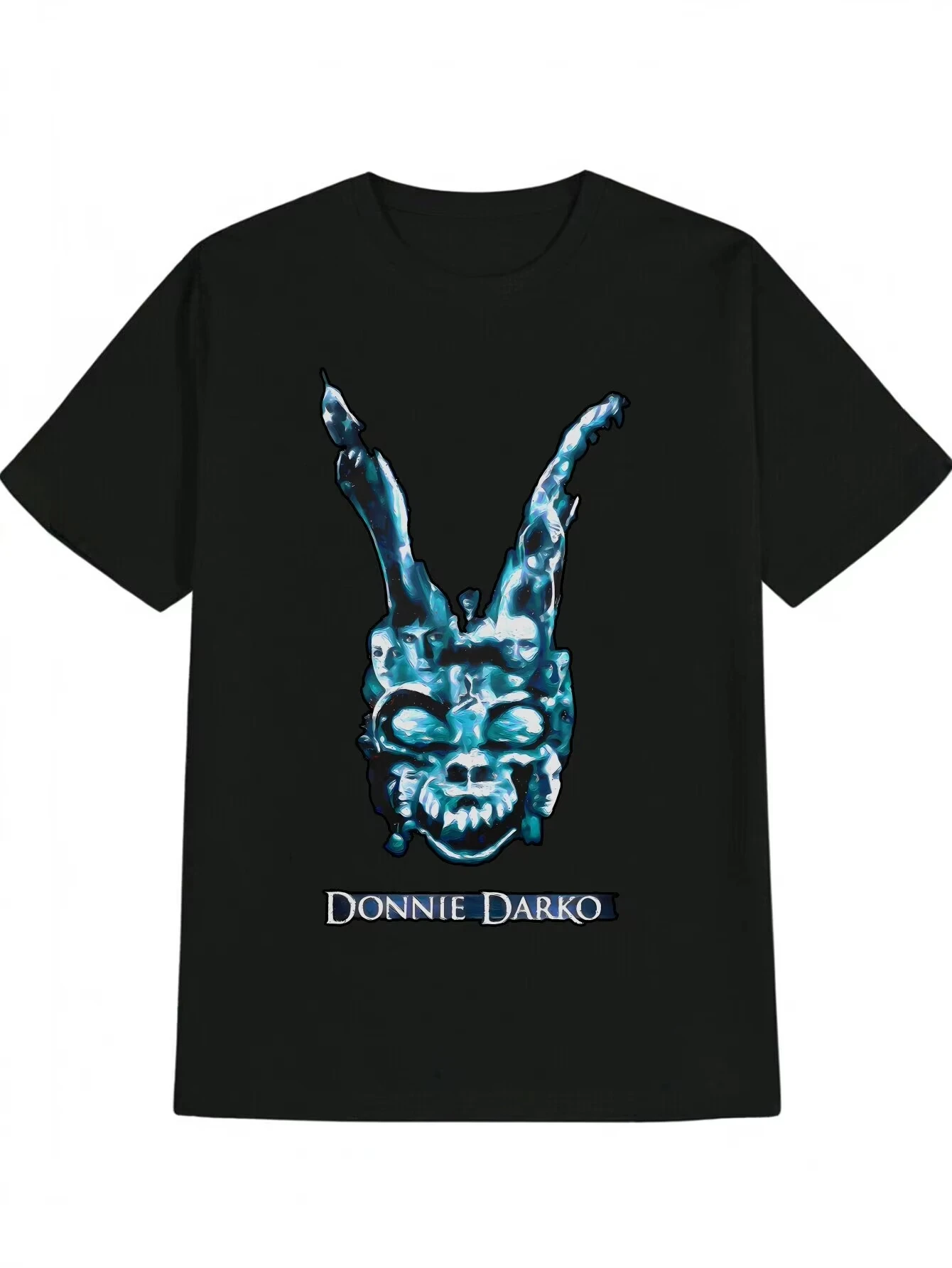Donnie Darko Camiseta gráfica de algodão para homens e mulheres, casual, gola redonda, verão, para fãs, cultura pop, vestuário casual