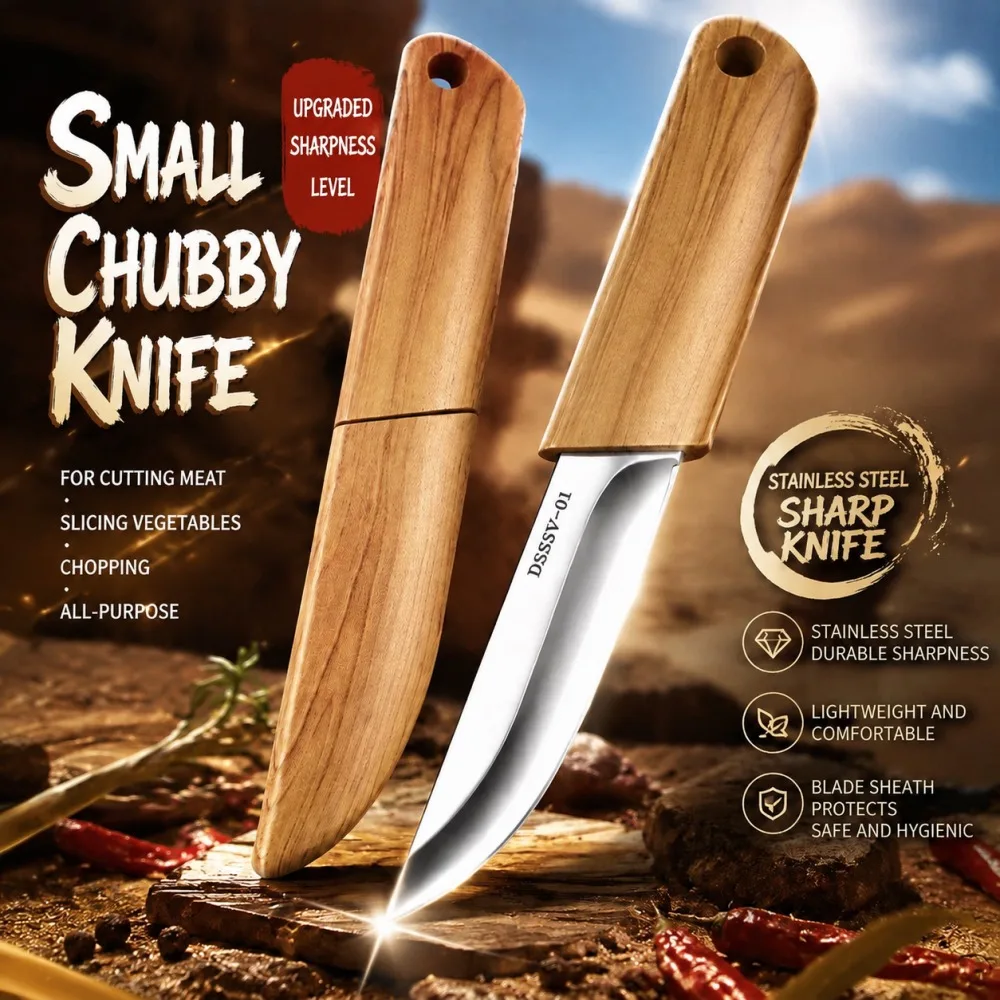 Outdoor Camping Convenient Multi Functional Pocket Knife of Wilderness Fruit Knife Stainless Steel Mini Knife