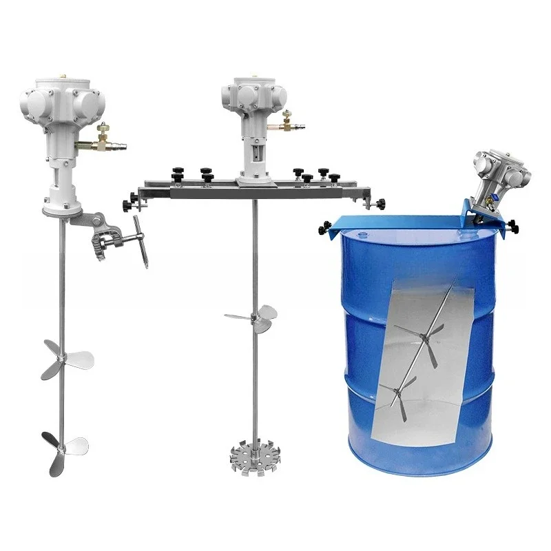 

Pneumatic mixer, horizontal plate clip type, oil drum, telescopic horizontal plate type, ton barrel mixing
