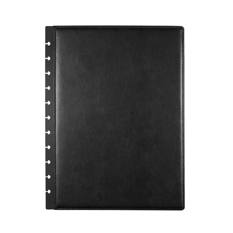 A4 11 Holes Mushroom Hole Imitation Leather Cover Notepad Shell Notebook Cover Diary Protection Shell Book Loose-leaf Cover