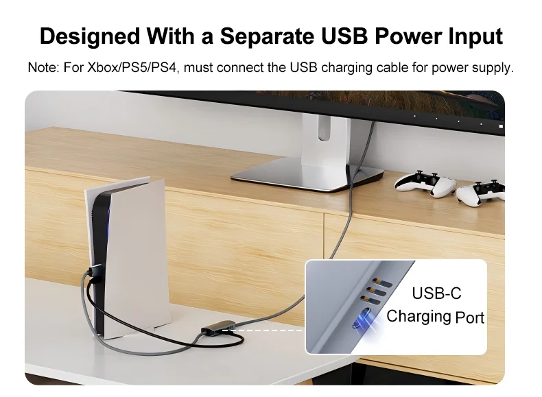 4K@60Hz Bidirektionales HDMI-zu-DP-Kabel, aktiver DP-zu-HDMI-Adapter für Switch/PS5/Xbox Laptop PC tragbarer Monitor Konverterkabel – Detail 6