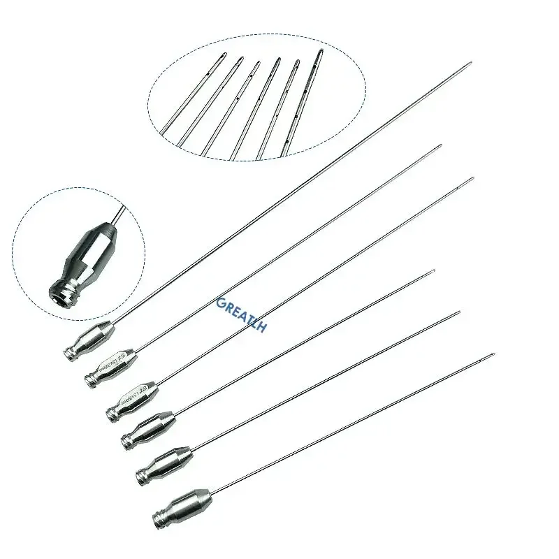 2021 GreatLH 6pcs/set Upgraded fine Stainless Steel micro cannulas   set  cannula