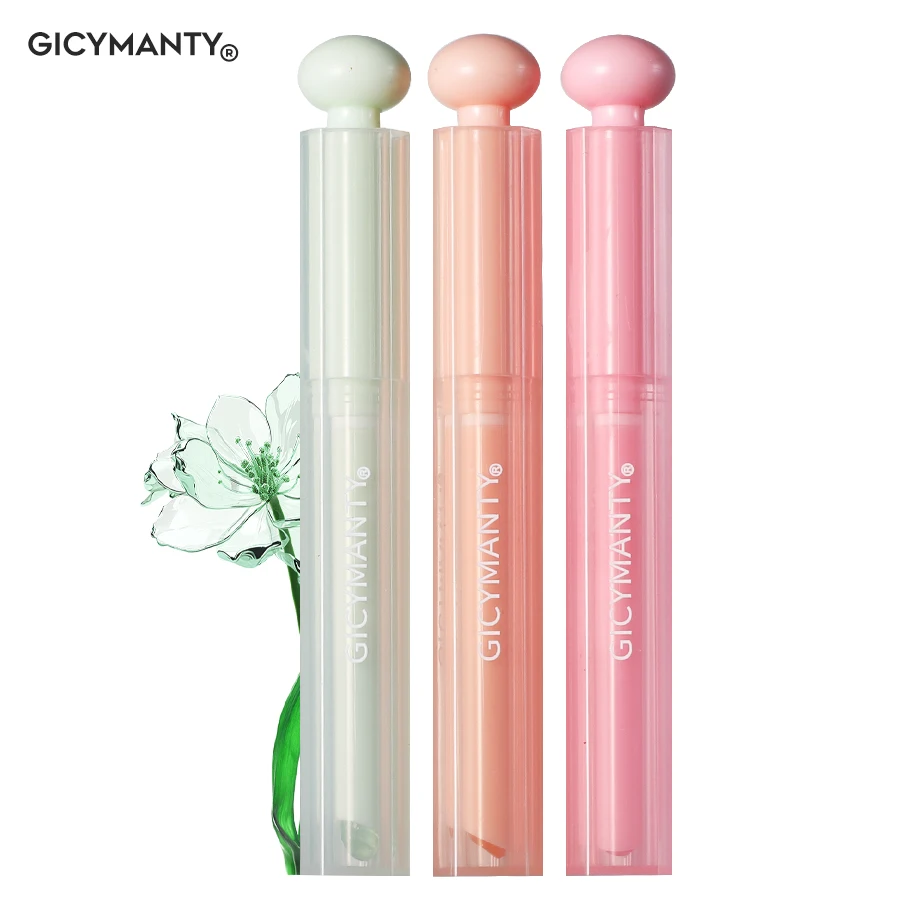 شفافة كريستال فروزن أحمر الشفاه فيلم تشكيل الشفاه الصقيل عارية اللون مرآة ضوء الماء الصلبة ملمع الشفاه أحمر الشفاه مسنن