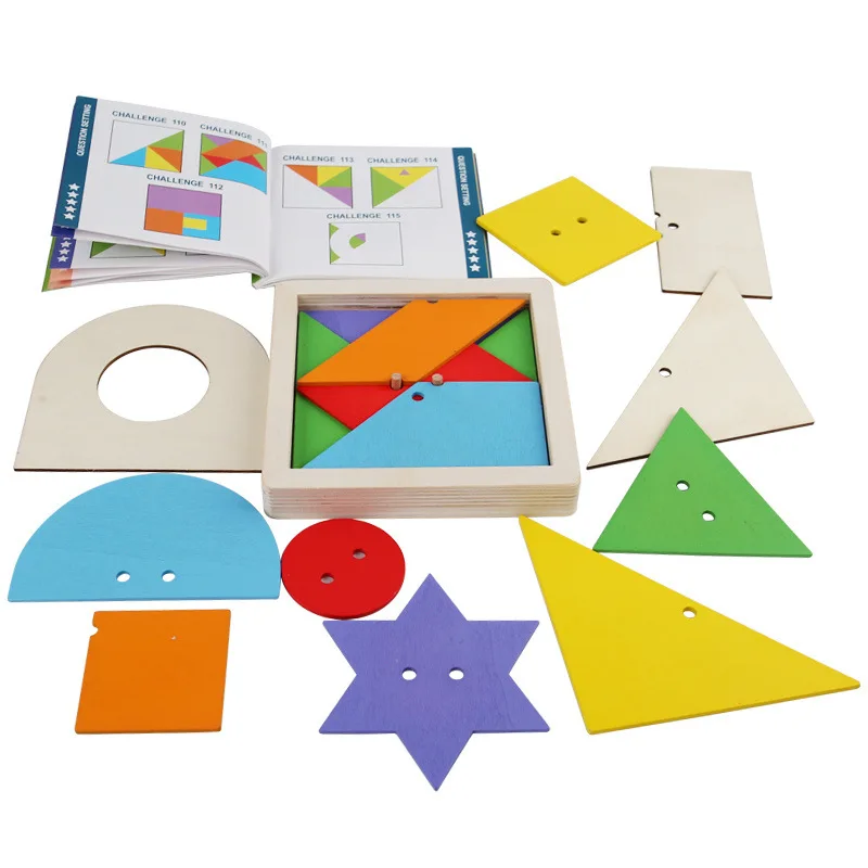 Crianças geométricas tangram quebra-cabeça jogo de cérebro montessori brinquedo criativo pensamento lógico desafio intelectual brinquedos educativos
