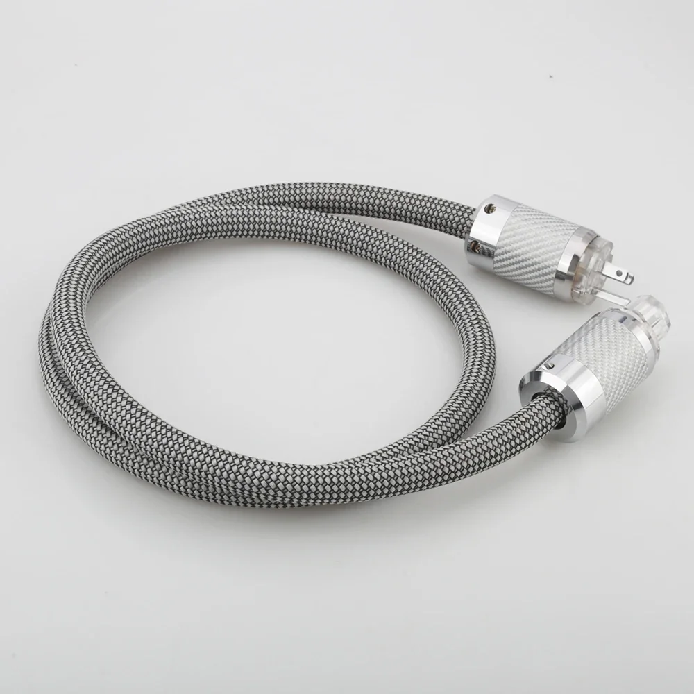 Audiocrast P101 Cavo di alimentazione HiFi OFC, cavo di alimentazione maschio-femmina, spina americana per subwoofer, amplificatore, DV/AV 10AWG