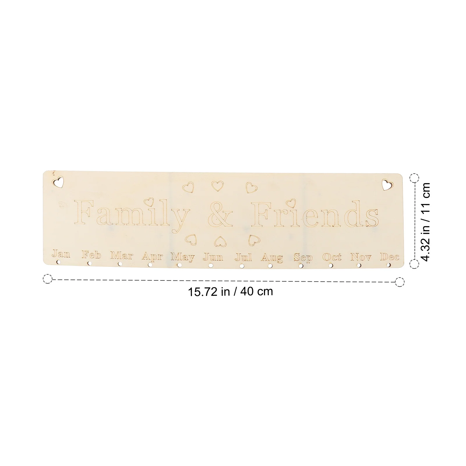 

Birthday Reminder Family Board Wall Hanging Calendar Wood Cartoon for DIY Pendant