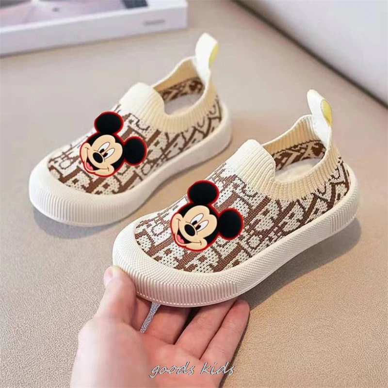 Disney Boys Girls Donald Daisy Duck Sneakers Kids Casual Knit Soft Anti-Slip Running Sports Shoes Lightweight Baby Toddler