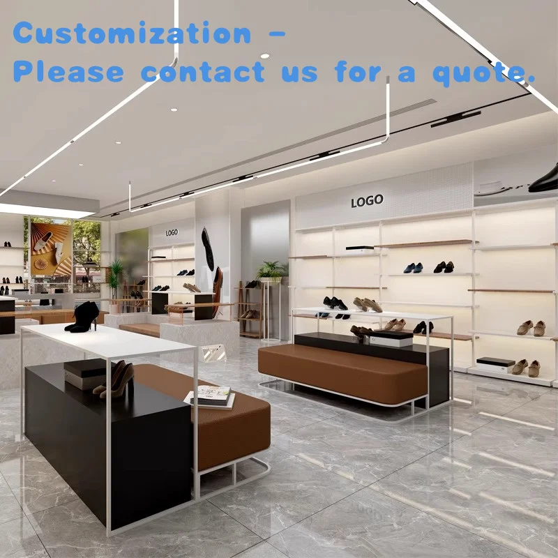 

custom.Customizable Boutique Wood and Metal Clothing Shelf Commercial Hanging Garment Rack Ladies Retail showcase Display Ca