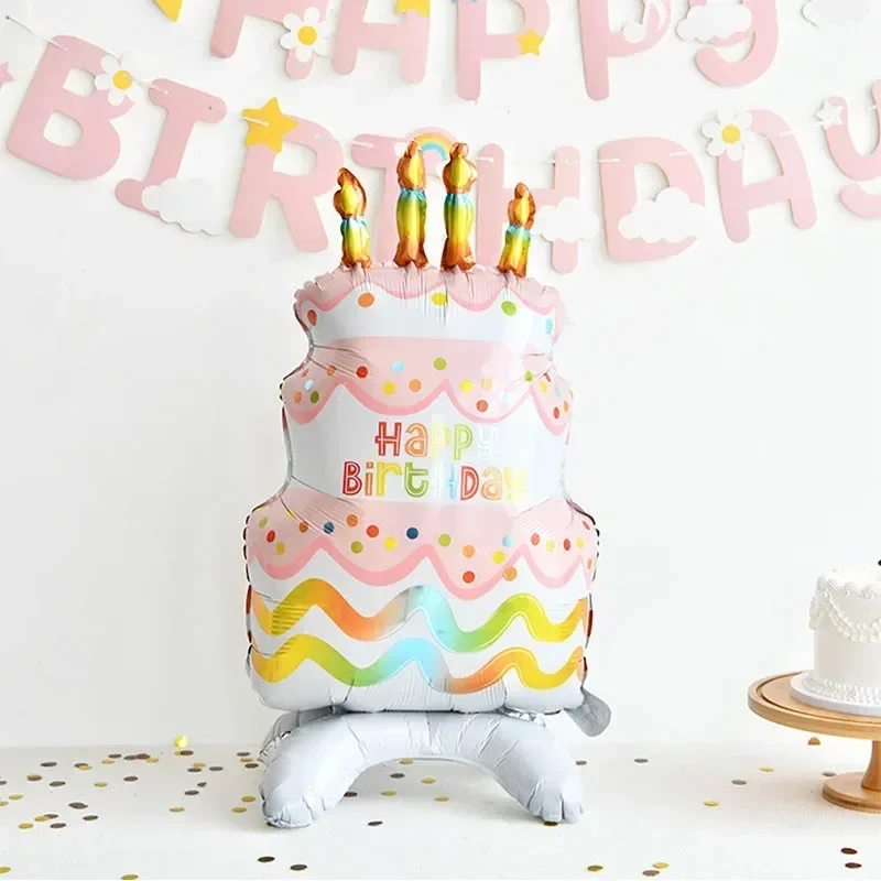 1pc feliz aniversário balão folha de alumínio base balões para chá de bebê aniversário festa decoração suprimentos