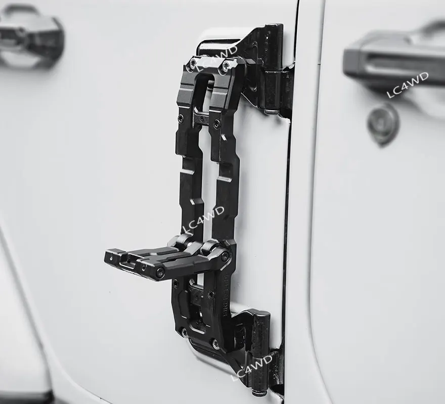 LC4WD 4X4 Exterior Accessories OMU Series Door Hinge Step Aluminum Folding Foot Pedal For Jeep Wrangler JK JL JT - view 4