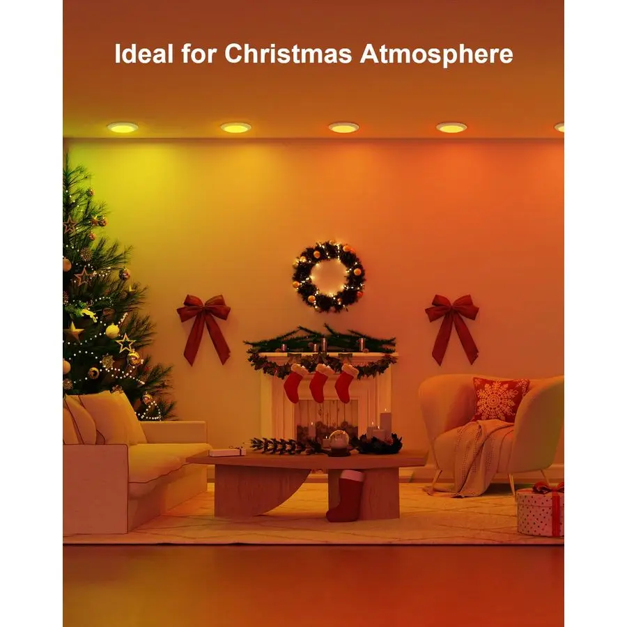 أضواء القرص الذكية LED فلوش جبل 5 6 بوصة، RGBWW WiFi أضواء السقف جبل السطح، تغيير اللون 27006500K Downl