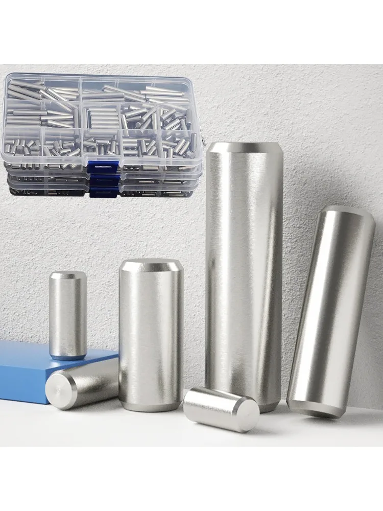 304 Stainless Steel Cylindrical Pin M1 M1.5 M2 M2.5 M3 M4 M5 M6 Shaft Solid Fixed Metal Rod Positioning Pin Fixed Lock Pin Kit