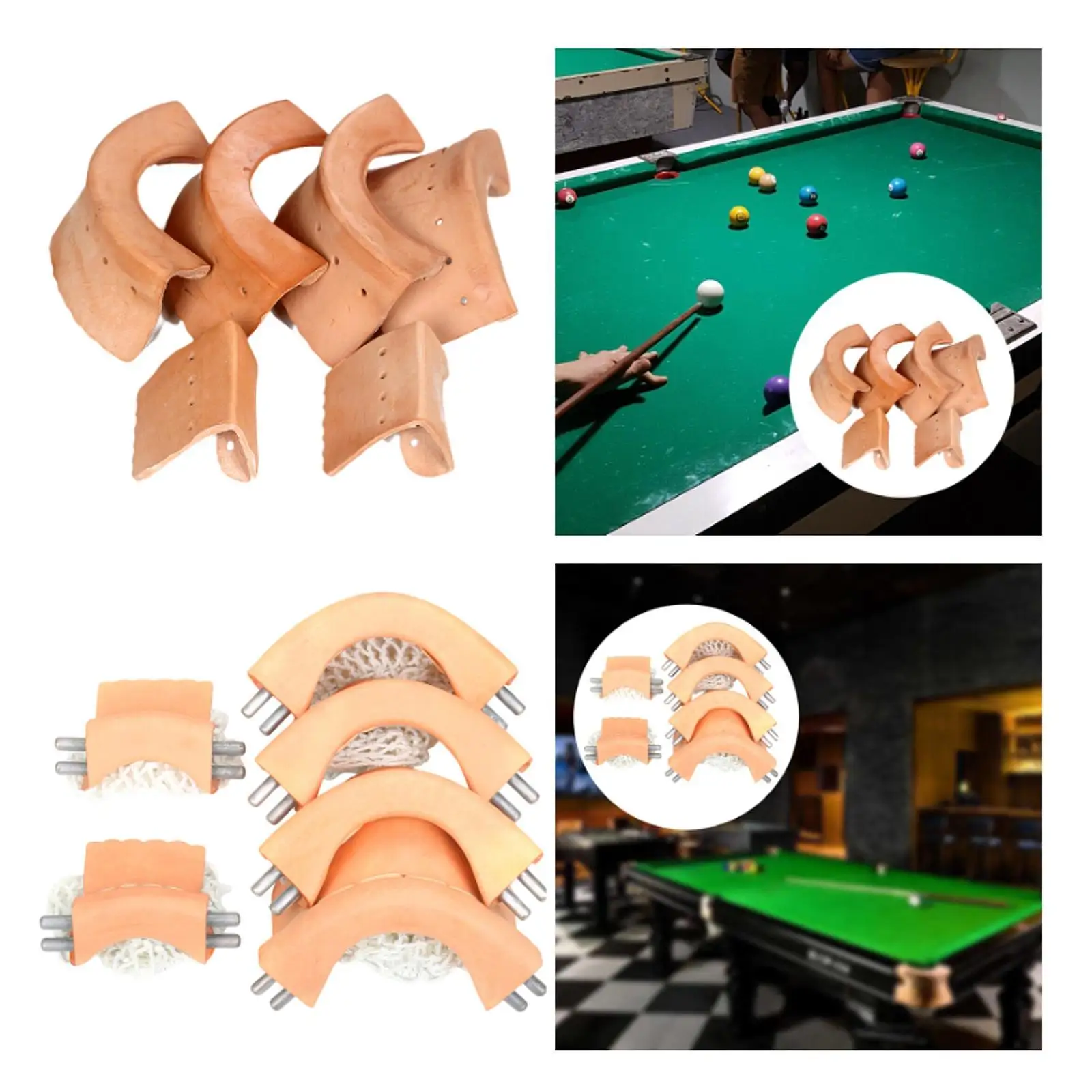 

6x Billiard Table Pockets Set Pool Pockets for Players Competition Beginners