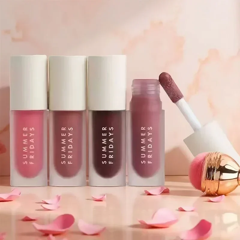 夏の暑い日も快適に過ごせる保湿リップグロス、唇のケア、唇のボリュームアップ、角質除去、ピンクのボリュームアップグロスオイルセット