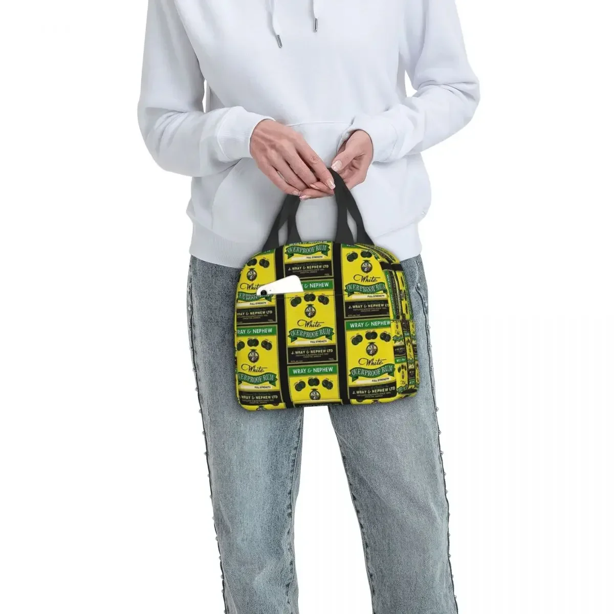 Bolsas de almuerzo aisladas de Wray And Nephew para mujer, bolsas de Picnic a prueba de fugas, fiambrera térmica, bolso de mano para el trabajo, escuela para niños