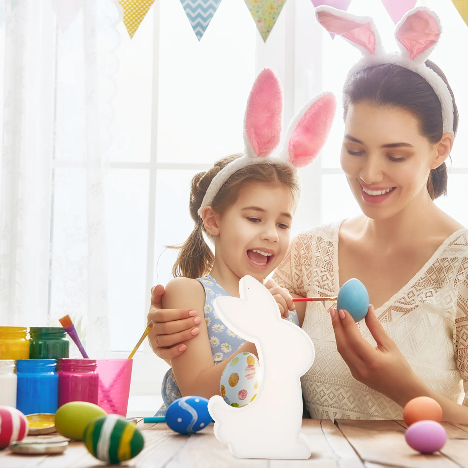 

Rabbit Back Easter Egg Decoration Shape Silicone Mold Delicate Epoxy Bunny Resin Diy Wall Decor Gift Flexible Casting Molds