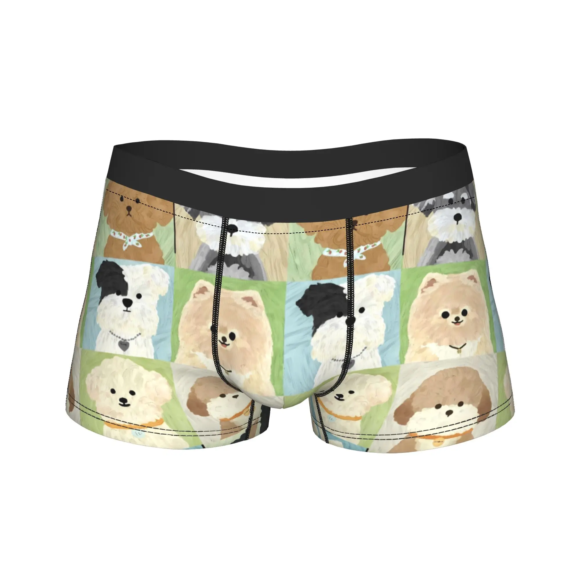 

Мужские трусы-боксеры с милым дизайном собак, удобные шорты-брифы, подарок