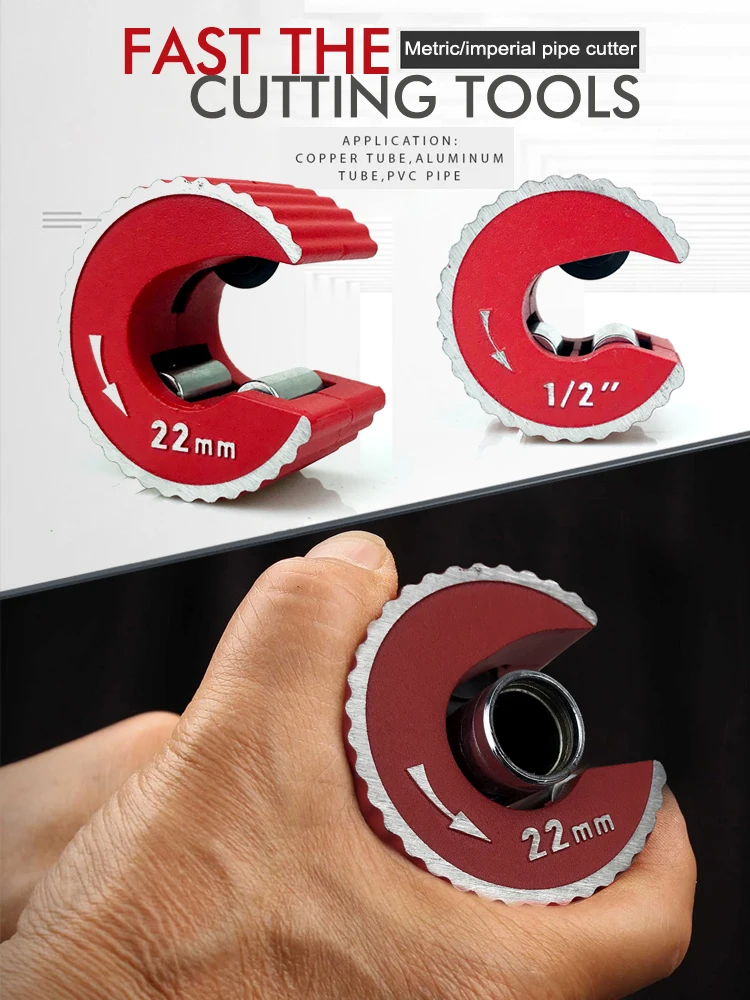 Nouveau coupe-tuyau en cuivre, Mini outil de tranche automatique, coupe-Tube en alliage AL pour couper des tuyaux en cuivre et en aluminium, Six tailles disponibles, 2025