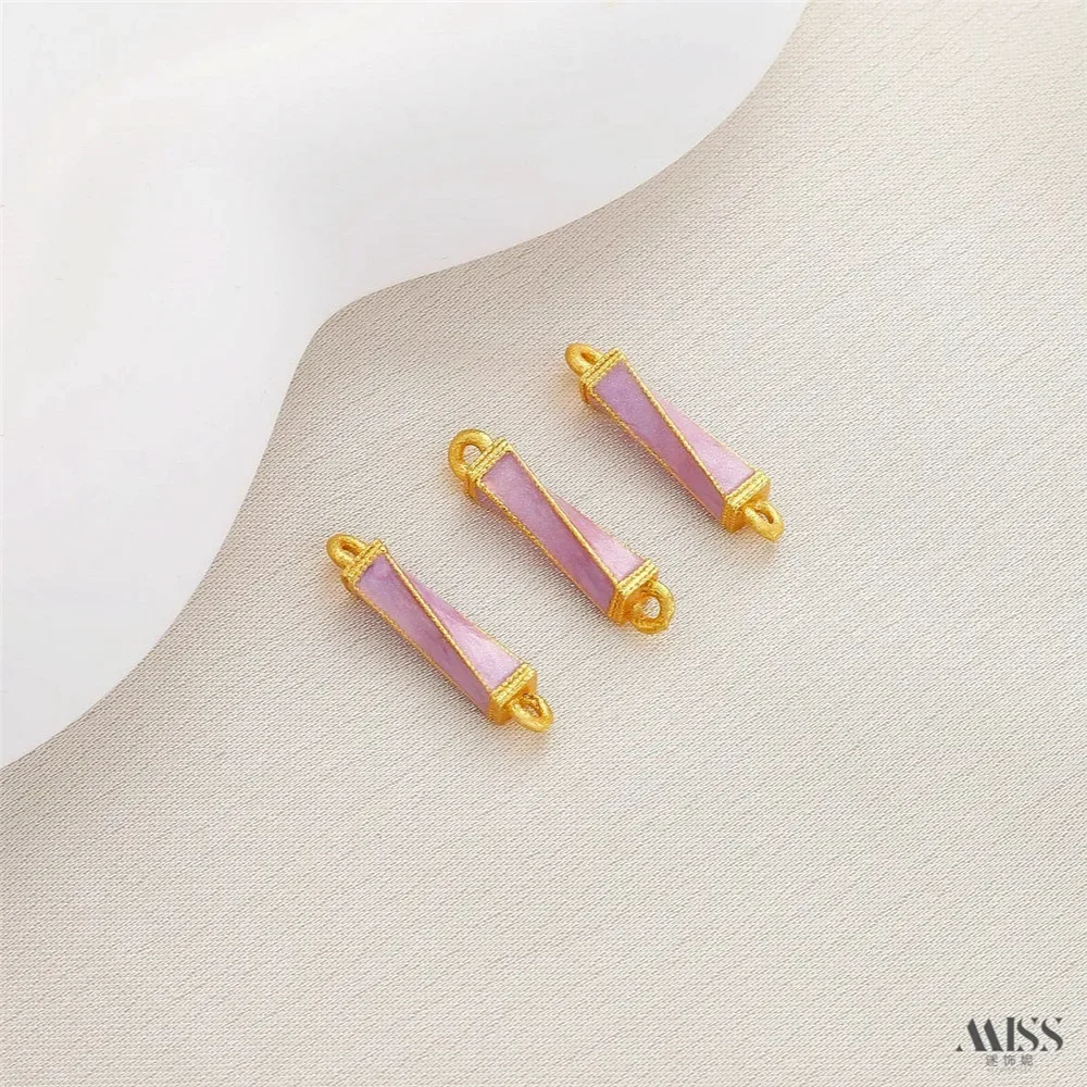 18K ماتي الذهبي الرمال الذهب سحابة نمط العمود الملتوية ربط قضيب قلادة فصل حبة سوار ذاتي الصنع إكسسوارات عقد