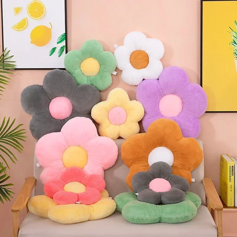 High Qulity Flower Shape Pillow Cushion Office Sunflower Cushions Solid Color Home Supplies Cojines Decorativos Cojines Sofá