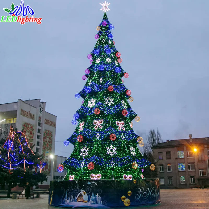 Custom. outdoor holiday decorative LED lighted motif Xmas tree