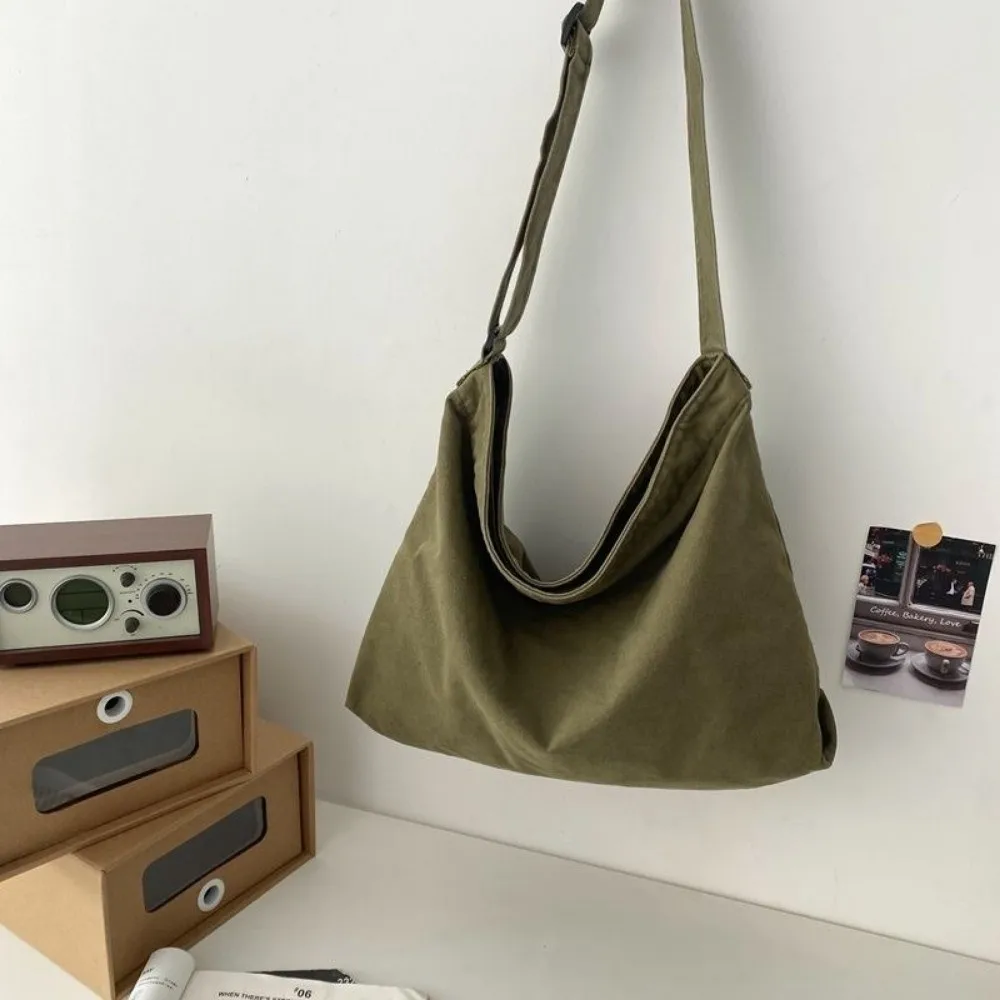

Fashion Canvas Shoulder Bag Large Capacity Multi-purpose Messenger Bag Travel Retro Tote Bag Student School Bag