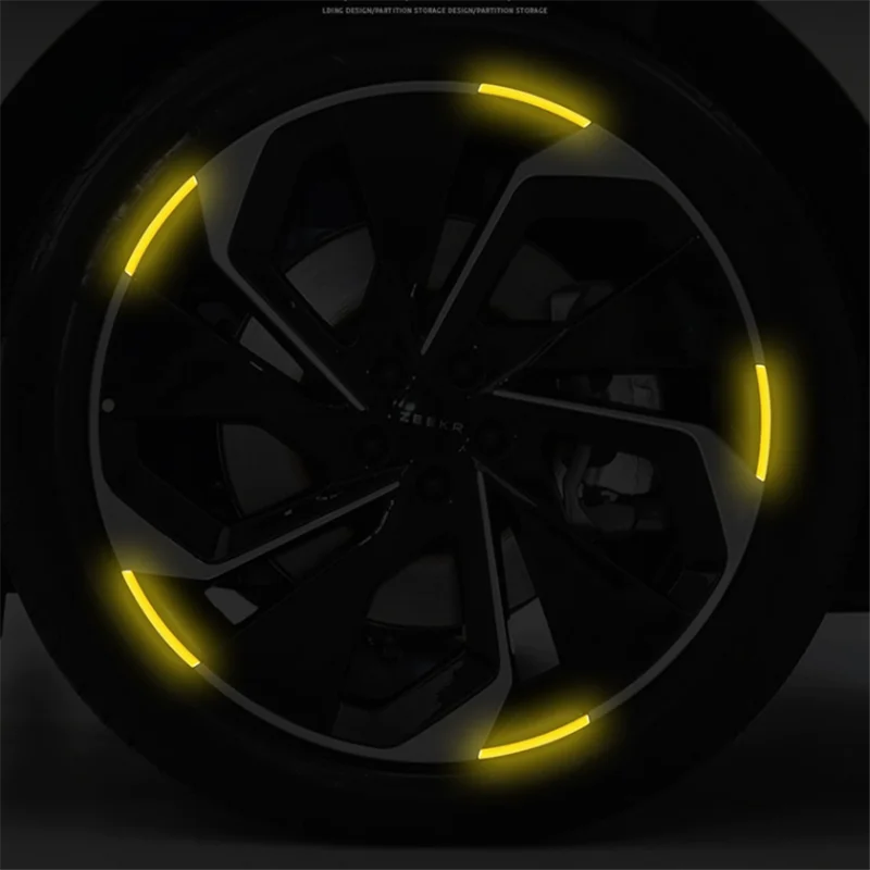 for Zeekr 001 wheel hub decorative stickers reflective stickers extremely Krypton wheel hub scratch resistant appeara