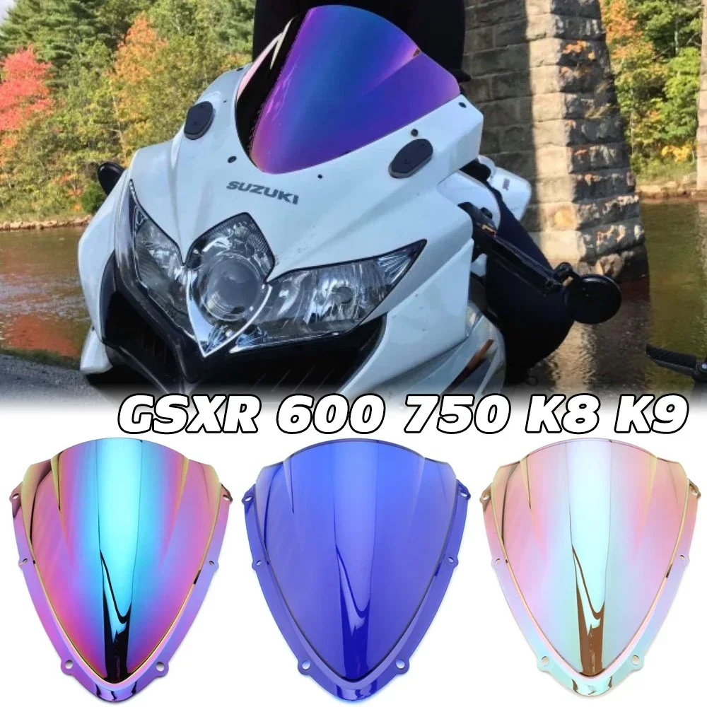 Motorcycle Windshield Windscreen Double Bubble For Suzuki GSXR 600 750 K8 K9 2008 2009 2010 GSX-R600 GSXR750 GSXR600 Accessories