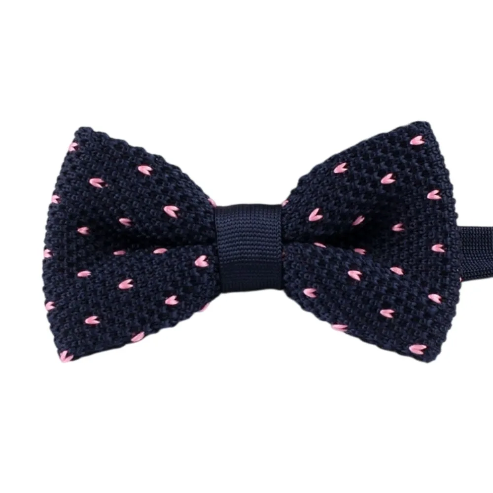 Creative Snowflake Knitted Christmas Necktie Adjustable Strap Soft Xmas Shirt Tie Heart Polka Dot Cravat Christmas Party