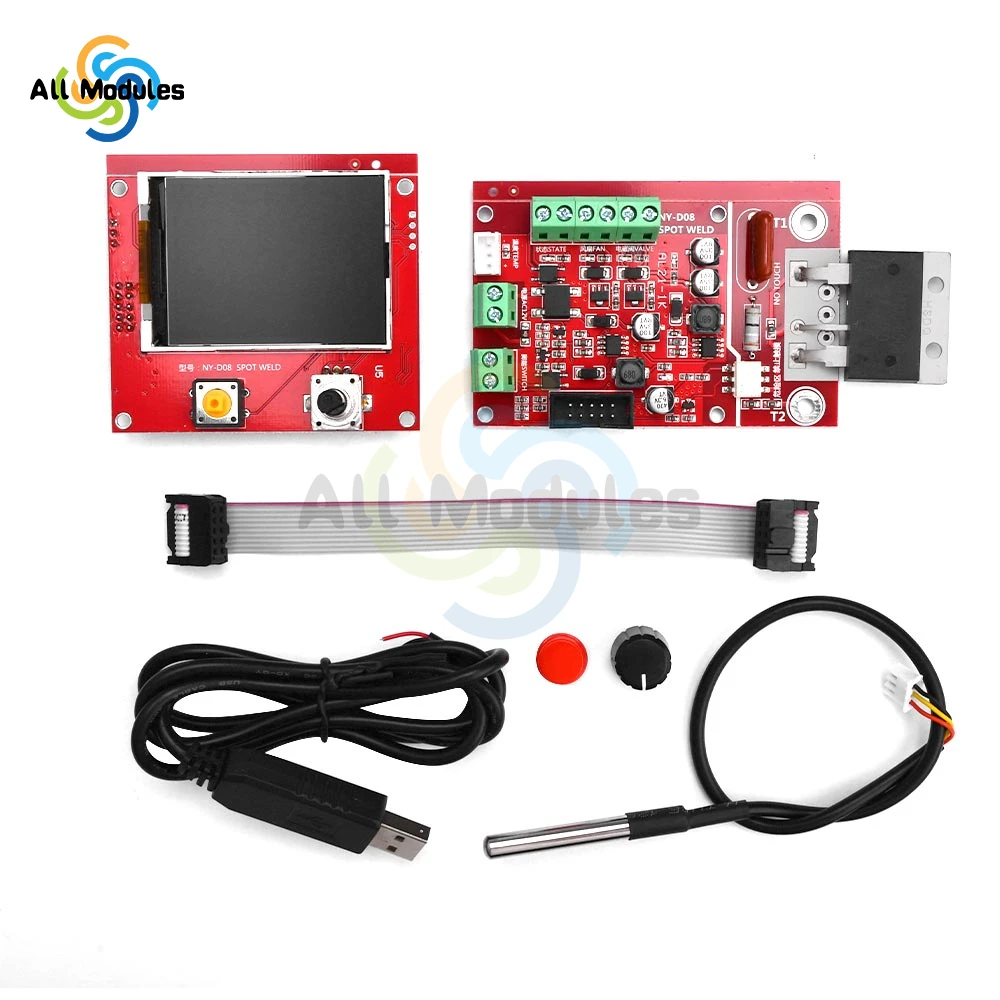 NY-D08 Spot Welding Machine Controller Pneumatic Color LCD Display Multi-point Personalization with Temperature Sensor