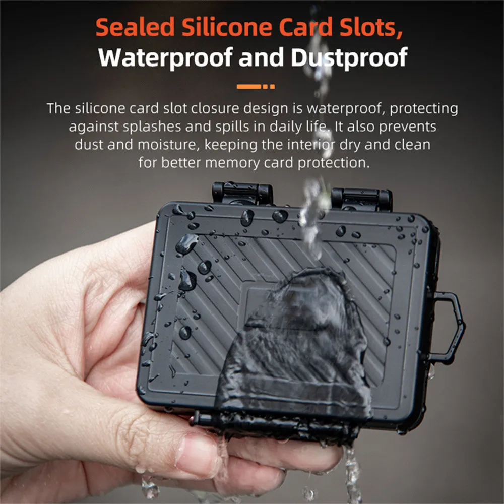 

STARTRC Anti-drop Waterproof Sealed Storage Box V1 Hardshell SD/TF /Nano SIM Card Case with a Carabiner for DJI Accessories