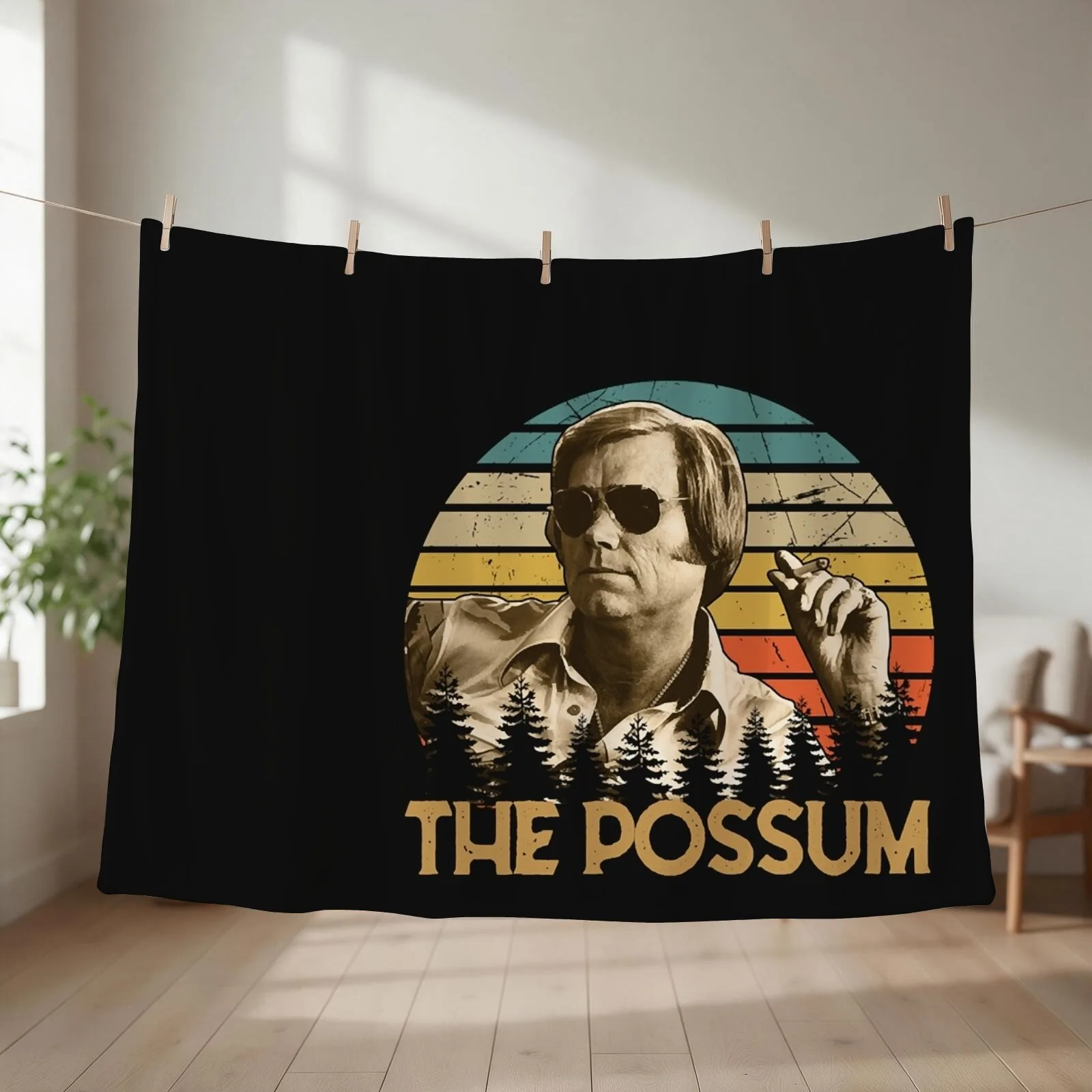 Retro George Tees Jones Country Music - The Possum Love Gift T-Shirt Throw Blanket