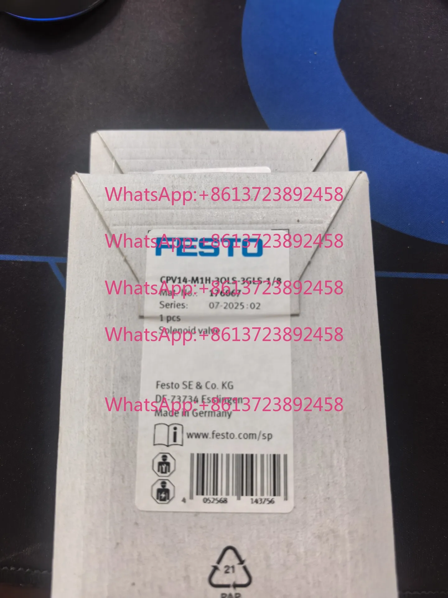 FESTO Festo solenoid valve CPV14-M1H-3OLS-3GLS-1/8 order number: 176067