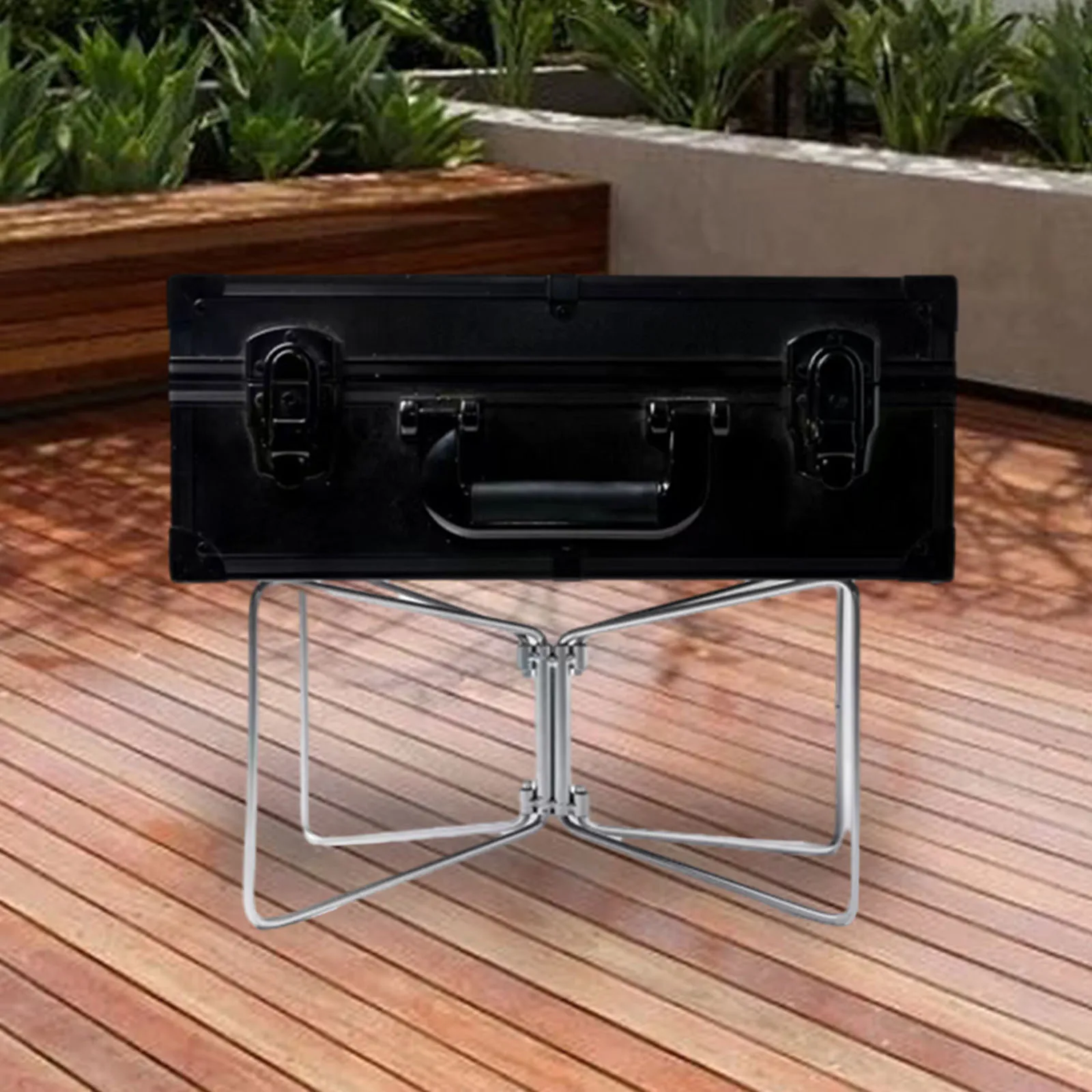 Foldable Cooler Stand with Carry Bag Suitcase Rack Folding Ice Box Holder Camping Furniture for Home Outdoor BBQ Patio Cooking