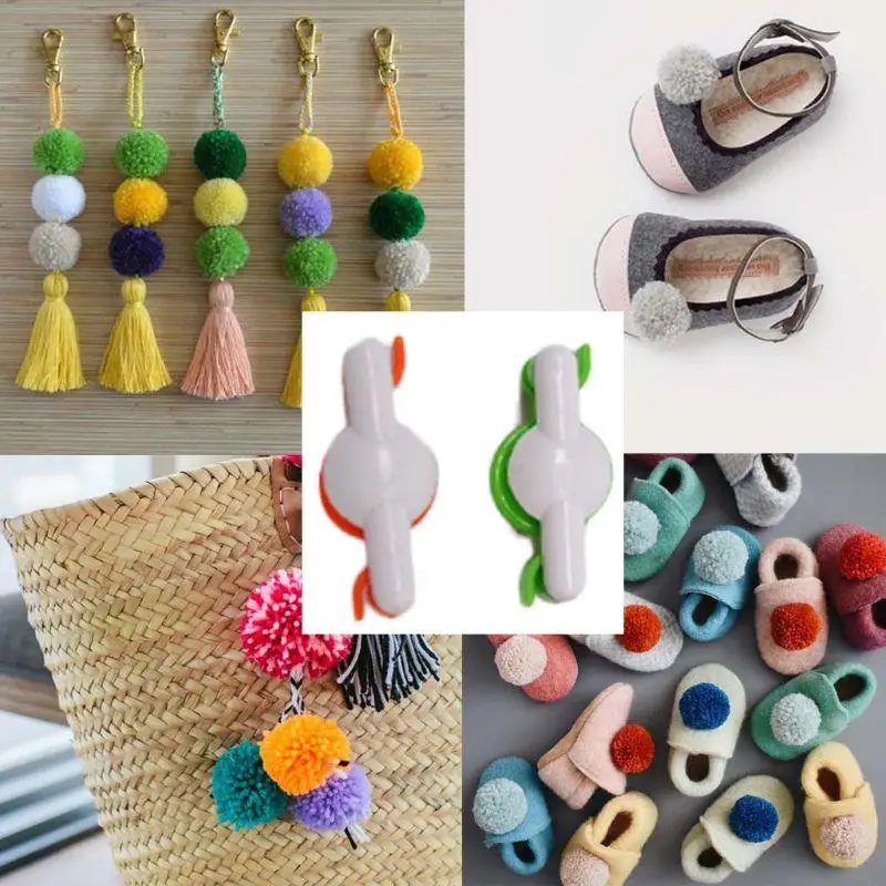 77JB 2pcs Pom-Pom Maker para Fluff Ball Needle Diy Lana tejido tejido