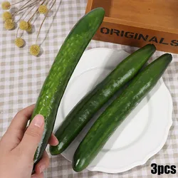 3Pcs Simulation Cucumber Simulation Vegetable Realistic No Withering  Lifelike Vegetable Props Home Kitchen Decoration Toy