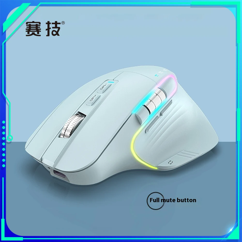 Cimetech TM-015 Mouse 3Mode Bluetooth Wireless Mouse Lightweight RGB Backlight Game Office Mice Custom PC Gamer Accessories Gift