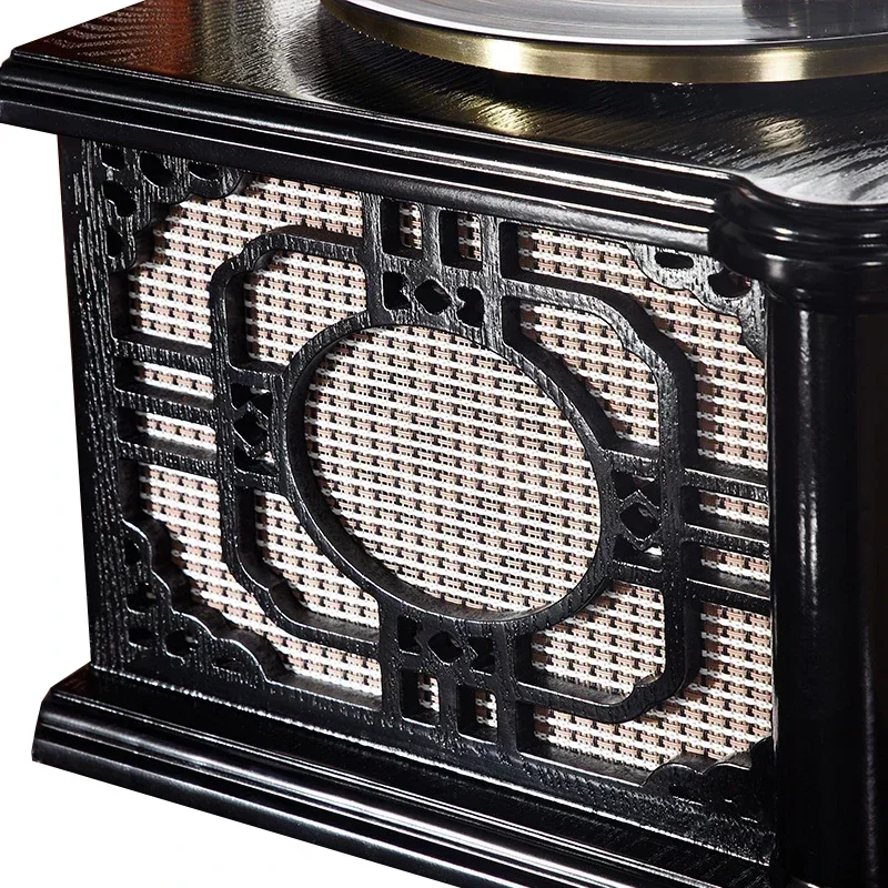 Factory Price Wooden Vinyl Retro TurnGramophone CD USB Bluetooth Record Player 3 Speed Belt Driven Vinyl Player