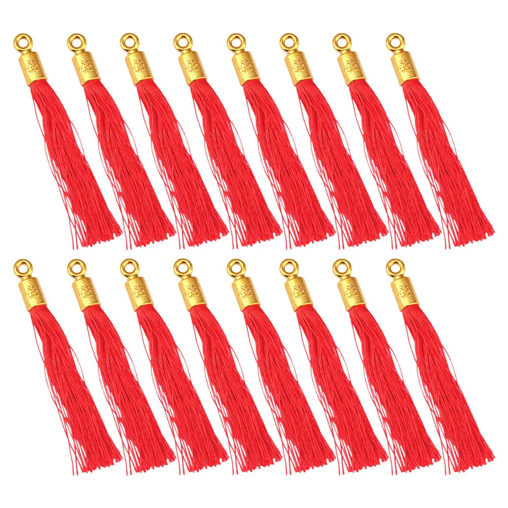 Pendentif pompon en Polyester, 25 pièces, breloque artisanale faite à la main pour sac à éventail, chapeau, décoration de voiture, Festival de printemps, ornement suspendu, cadeau DIY