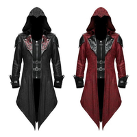 2 Color Assassin Cosplay Medieval Man Streetwear Hooded Jackets Outwear Costume Edward Assassins Creed Halloween Costume