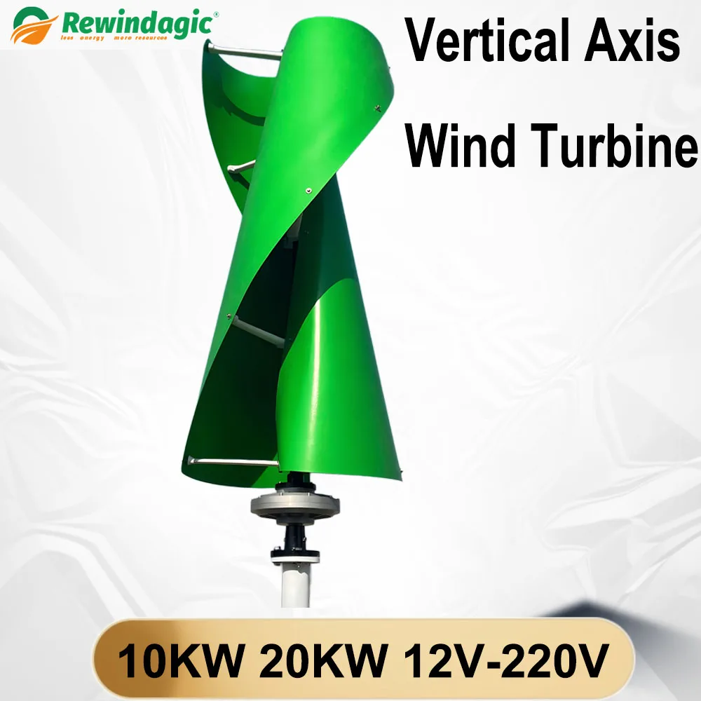 

Generator 20000W Wind Turbine Vertical Axis Maglev Plant High Voltage 10KW 24V 48V 96V With Hybrid Charge Controller For Home Us